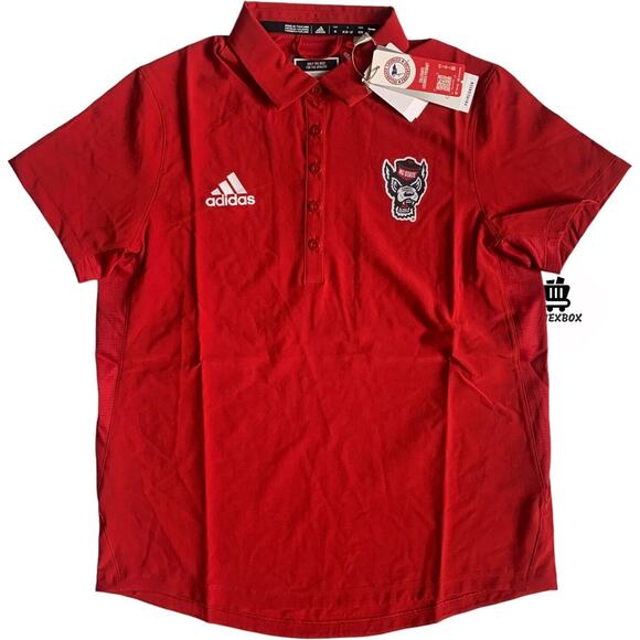 Adidas Women's Size M 38-40 NC State Wolfpack Primegreen Short Sleeve Polo Shirt - Picture 1 of 12